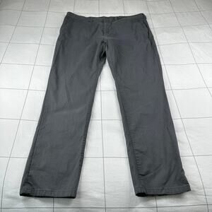 Mack Weldon Pants Mens 35/36 Asphalt Gray Maverick Tech Chino Stretch Modern